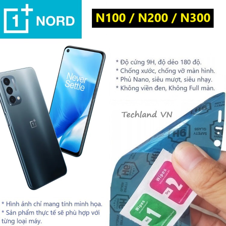 Cường Lực Phủ Nano Oneplus Nord N100 / N200 / N300 - Trong Suốt, Không Full Màn, Không Viền Đen