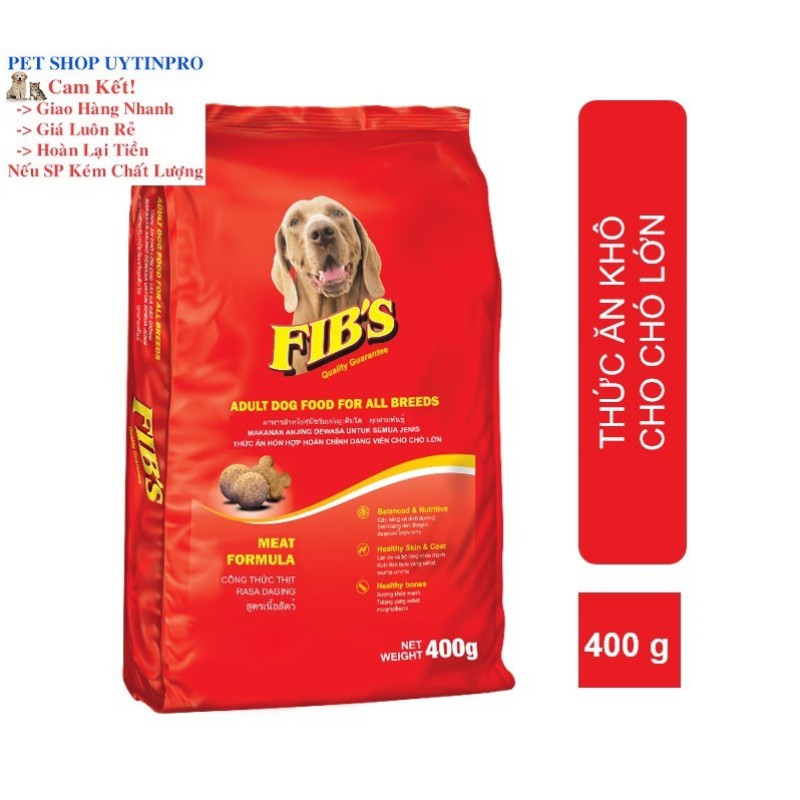 THỨC ĂN CHO CHÓ LỚN Fibs Dạng Hạt Gói 400g