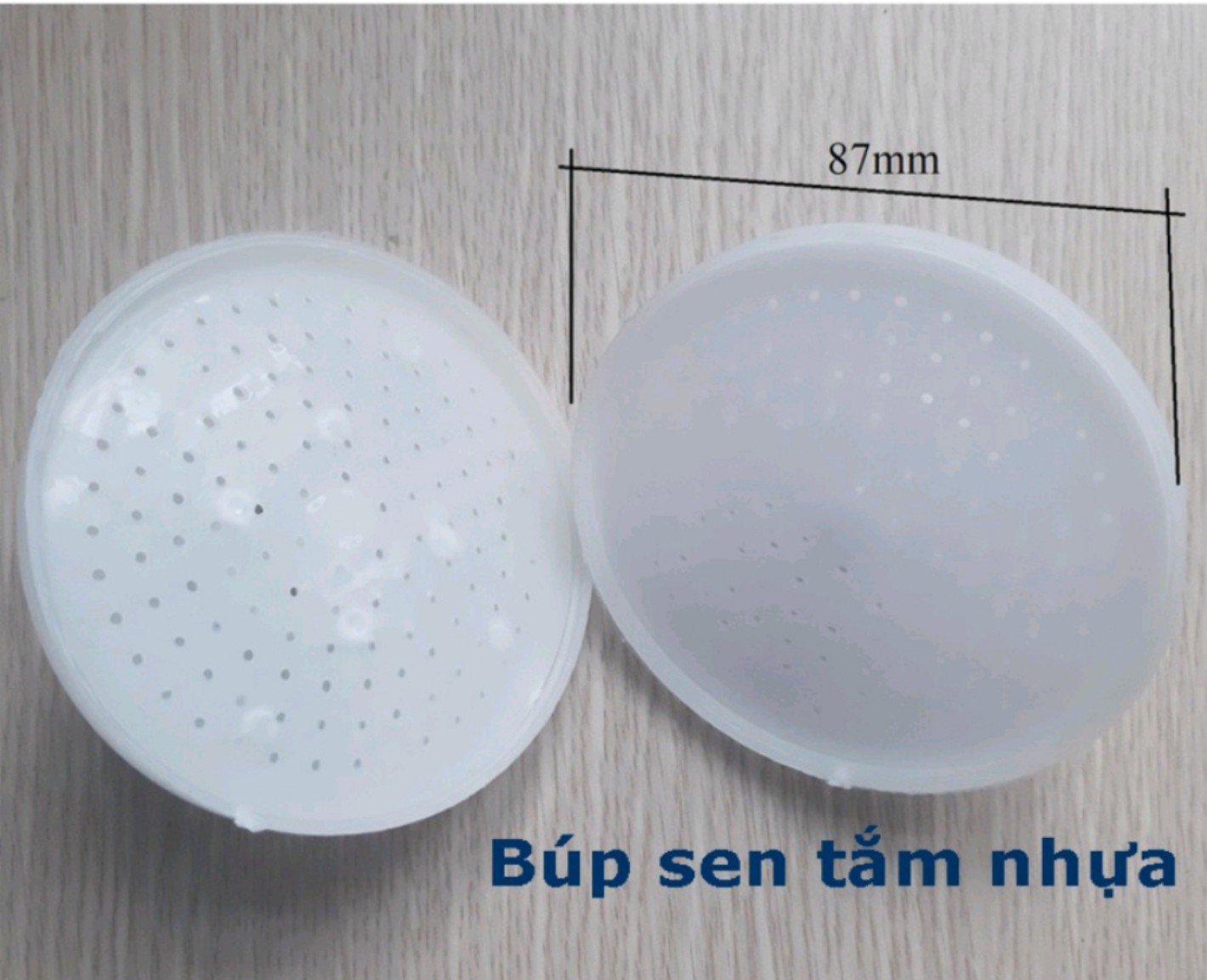 Bộ 2 cái đầu sen tắm, búp sen inox , búp sen nhựa, bát sen tắm tròn nhựa inox