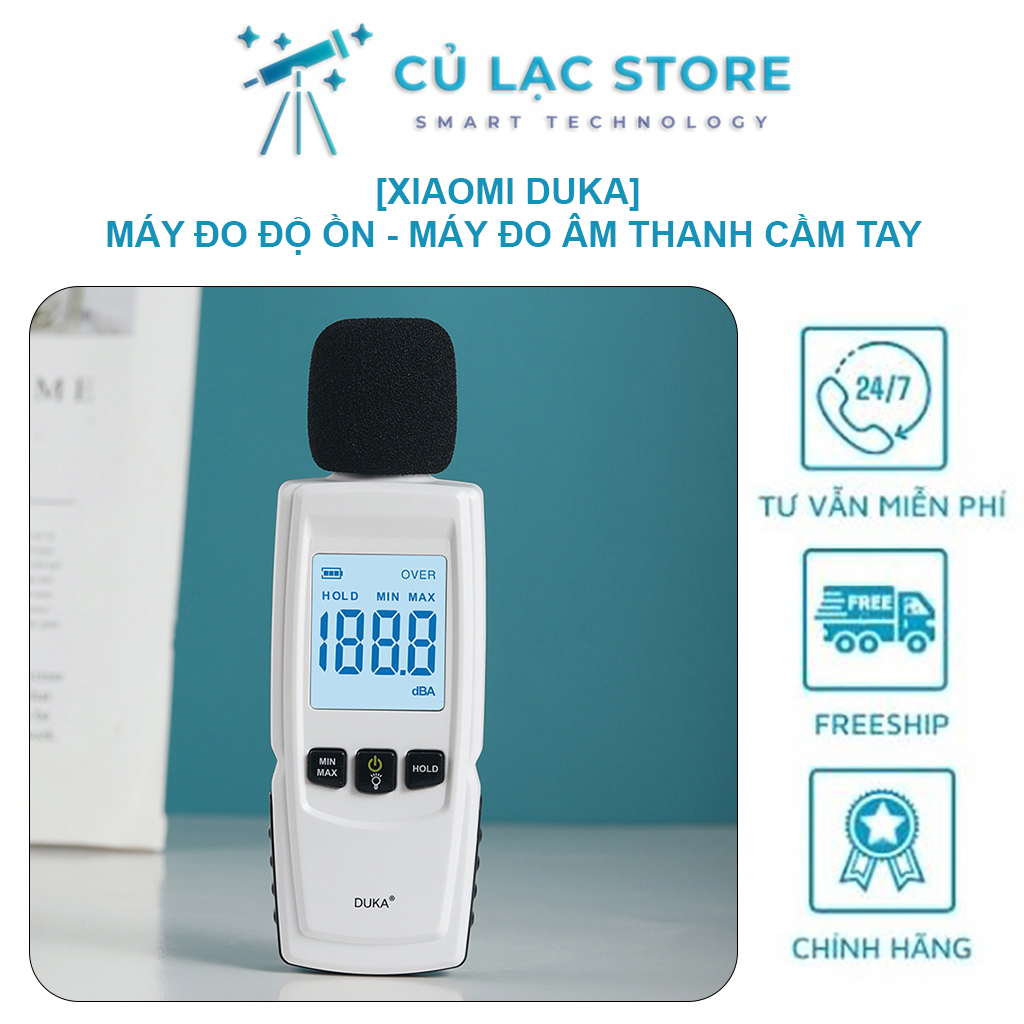[Xiaomi Duka] Máy đo độ ồn, máy đo âm thanh cầm tay