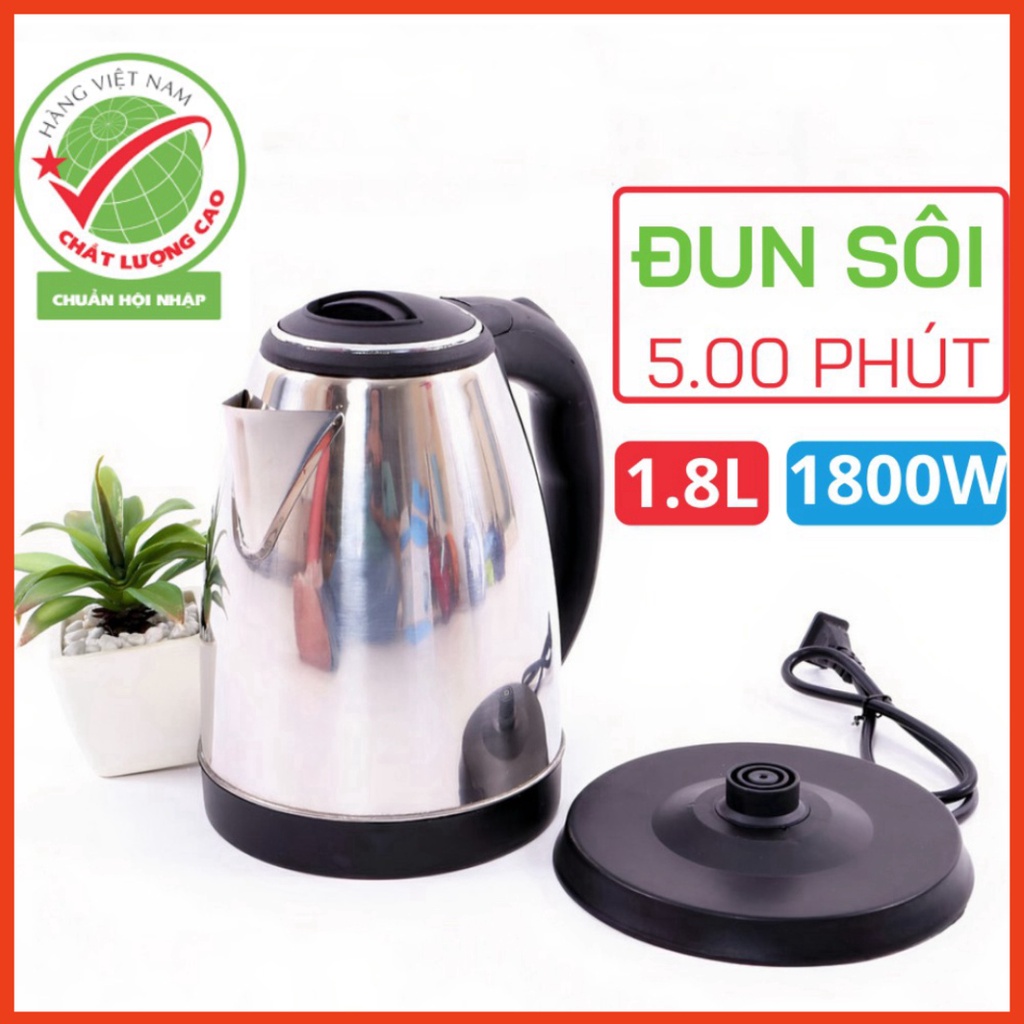 Ấm đun siêu tốc, Bình đun nước siêu tốc 1.8L - Bảo Hành 1 Năm - Ấm đun siêu tốc- An toàn cho mọi gia đình, ấm đun nước siêu tốc, âm nước siêu tốc thái lan, bình đun nước giữ nhiệt