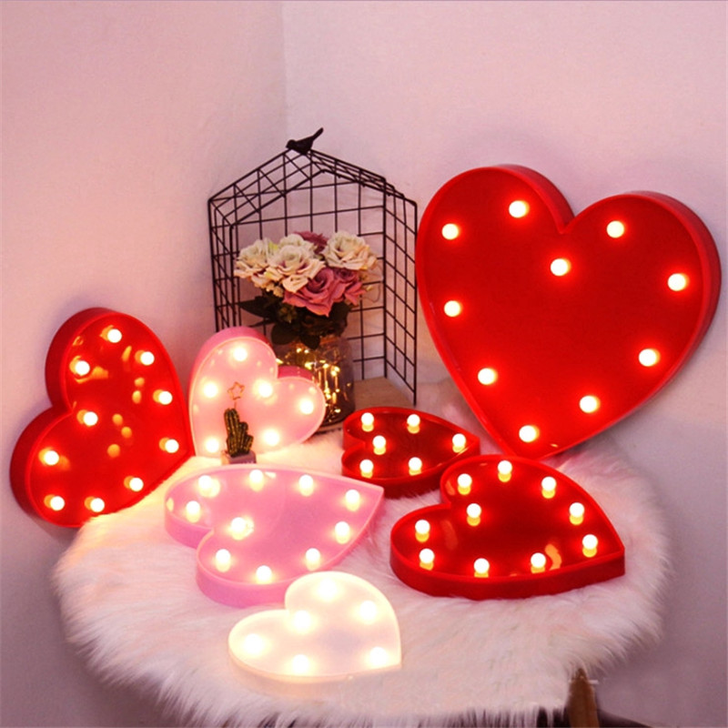 HÀNG SẴNĐèn LED hình trái tim để bàn trang trí DECOR phòng ngủ quà ...