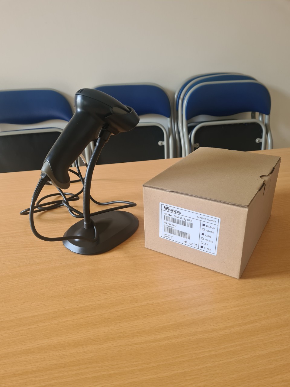 Máy quét mã vạch, qr code winson wni-6720g chuyên dùng quét thẻ căn cước công dân , máy đọc mã vạch 2d