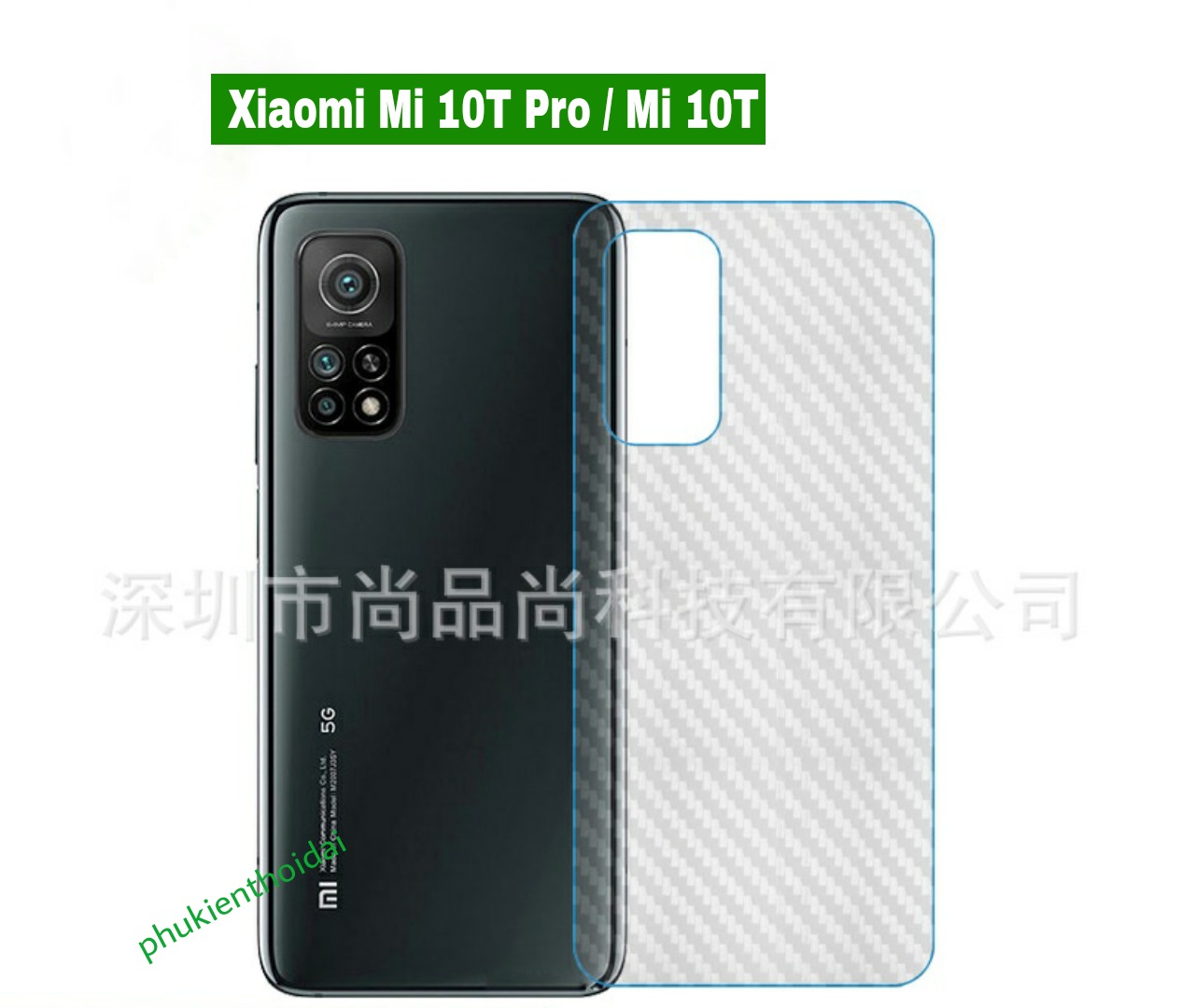 Dán lưng carbon xiaomi mi 10t pro / mi 10t tặng giấy lau