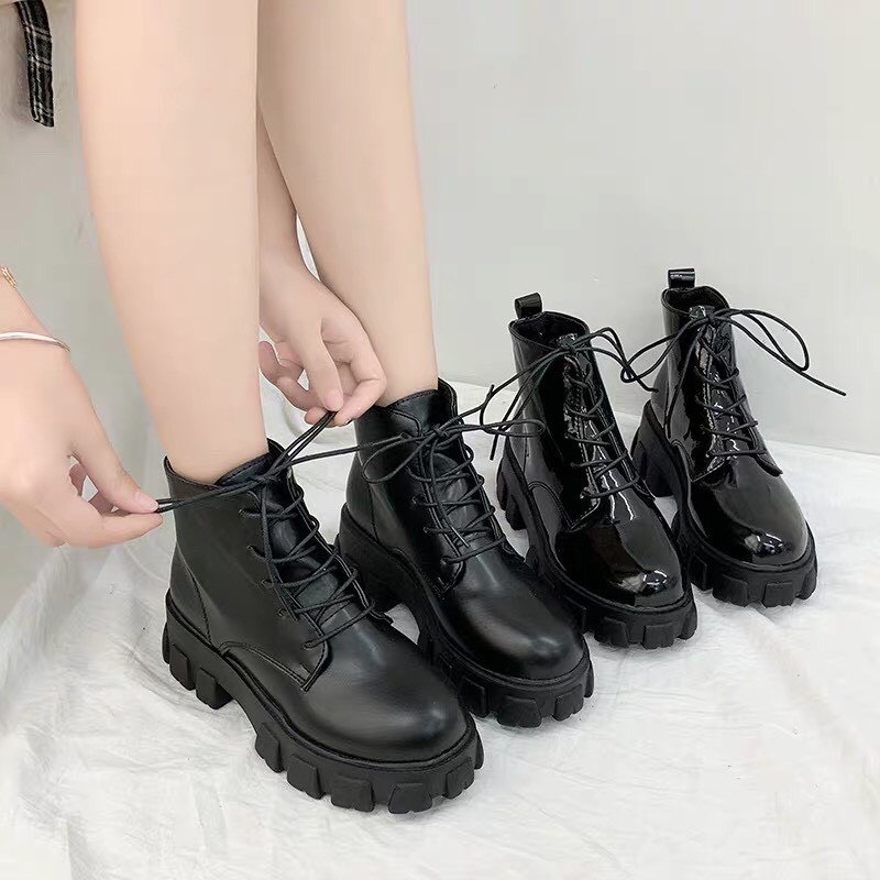 Bốt nữa HÀn Quốc cổ lửng phong cách cá tính trẻ trung