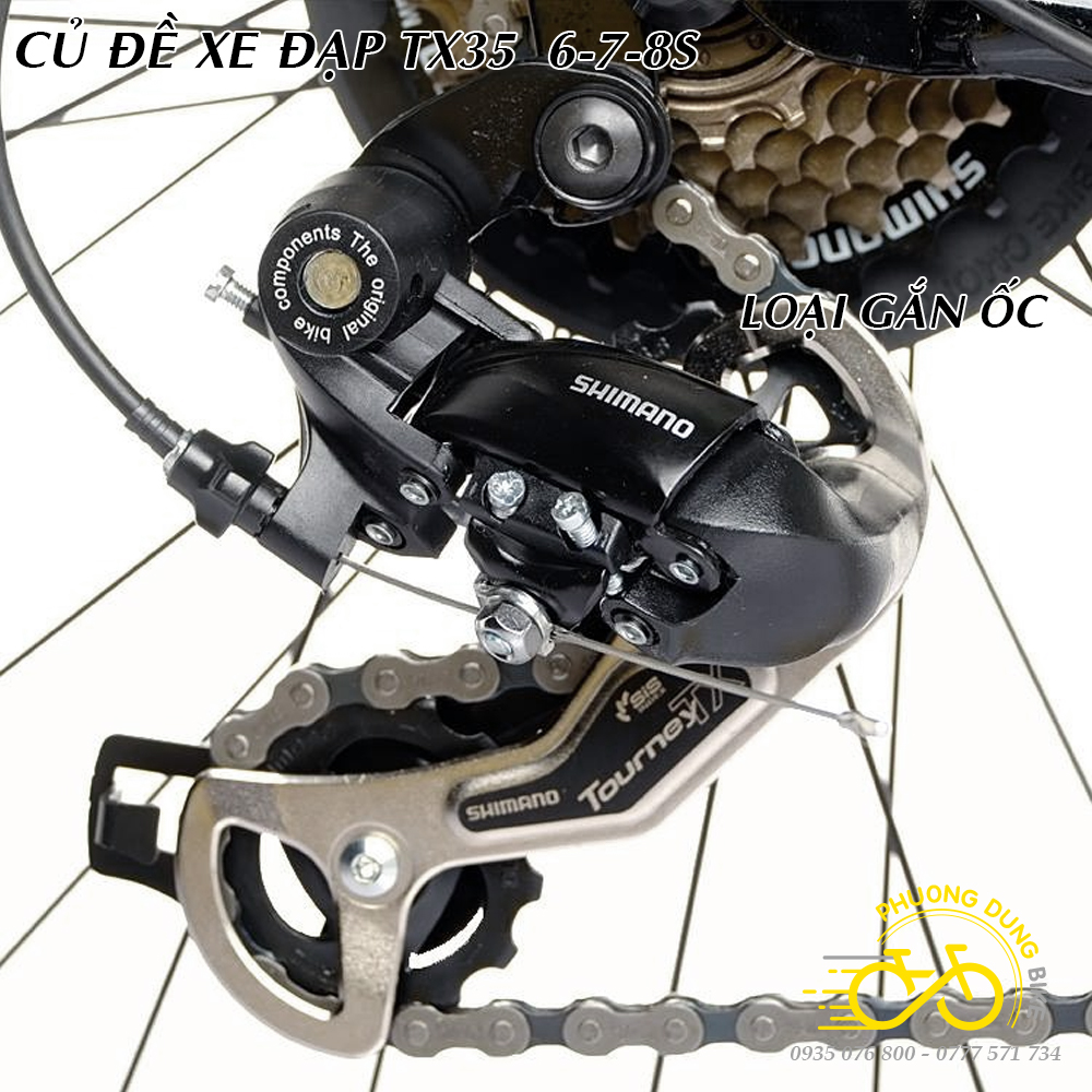 Củ cùi đề sau xe đạp RD TX35 6 7 8 Speed