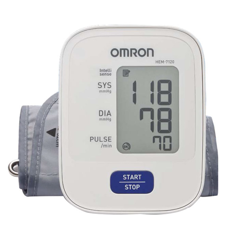 Máy đo huyết áp và nhịp tim bắp tay OMRON HEM-7120 Bảo hành chính hãng DKSH 5 năm - Cảnh báo nhịp tim bất thường - Y Tế Lộc