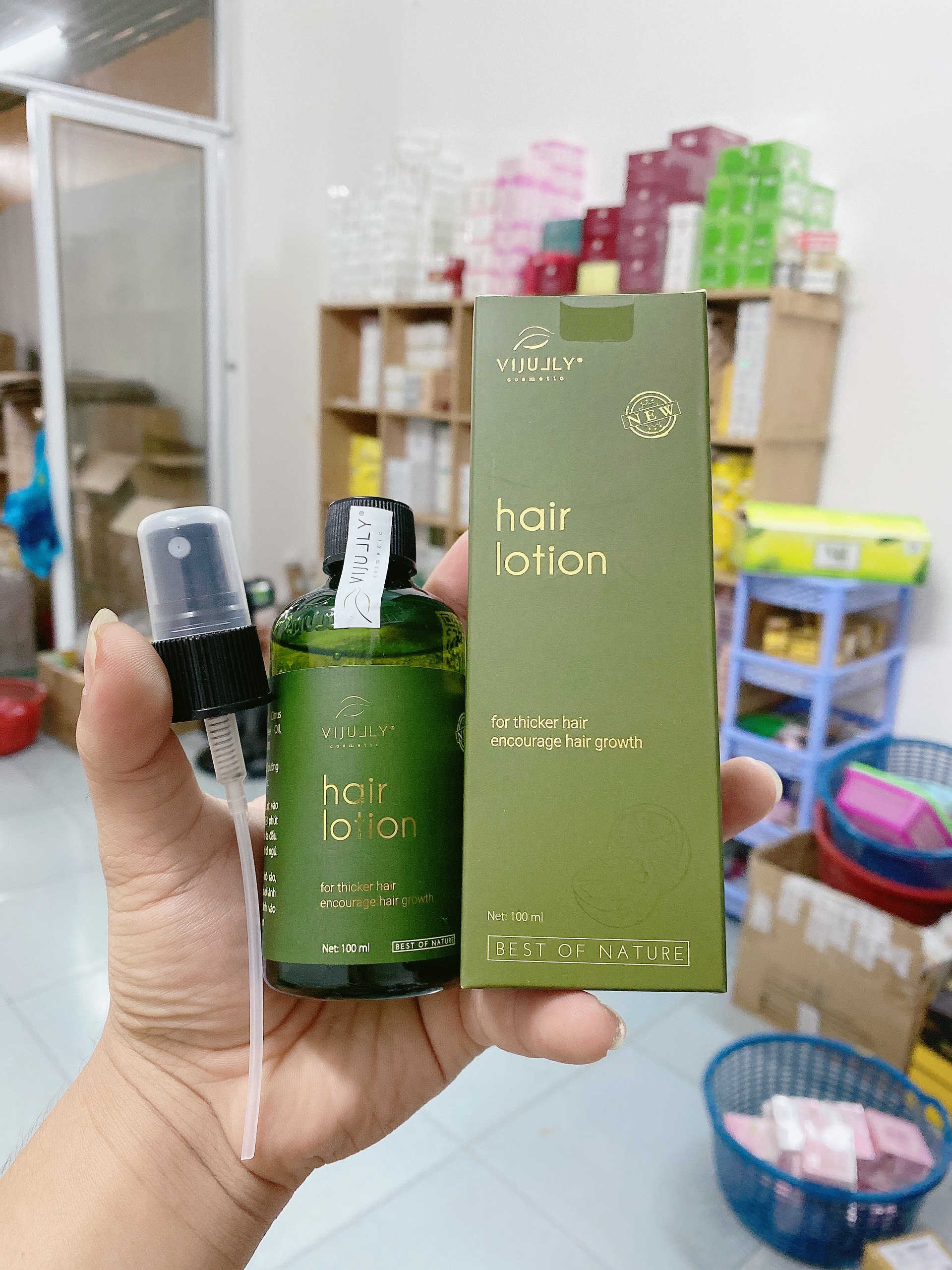 [CHÍNH HÃNG] tinh dầu xịt bưởi vijully dưỡng tóc và mọc tóc