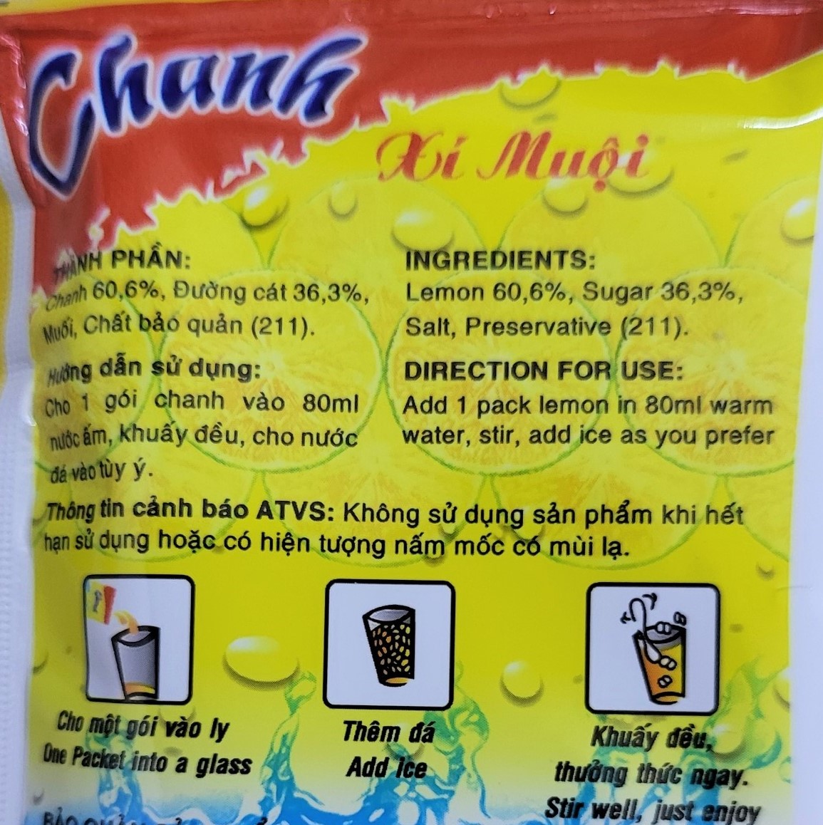 (Hộp giấy 900g [18 gói x 50g]) CHANH XÍ MUỘI (thức uống giải khát) THANH BÌNH Apricot Lemon