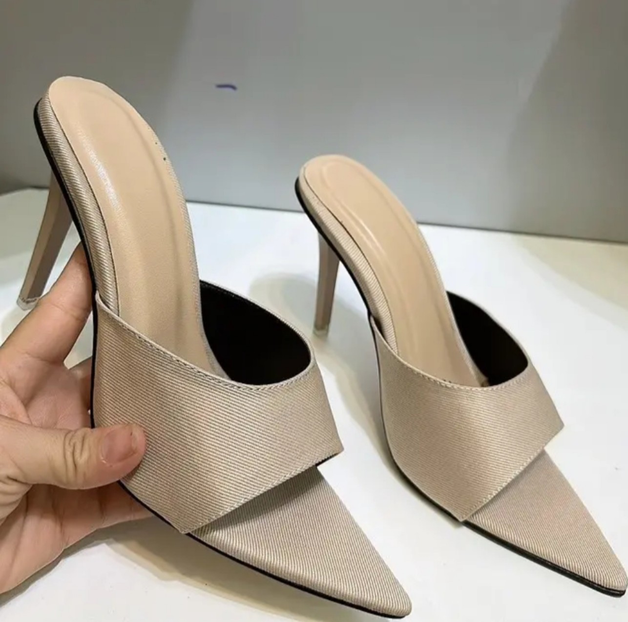 dép cao gót 9cm mũi nhọn gót nhọn siêu xinh