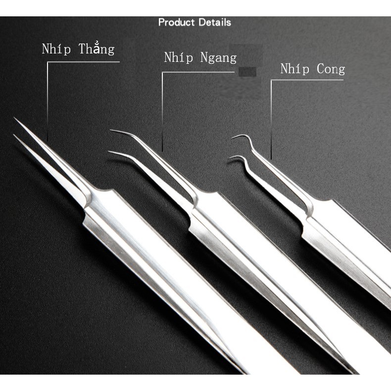 Nhíp Gắp Mụn Đầu Đen Bằng Thép Không Gỉ Mx0.3