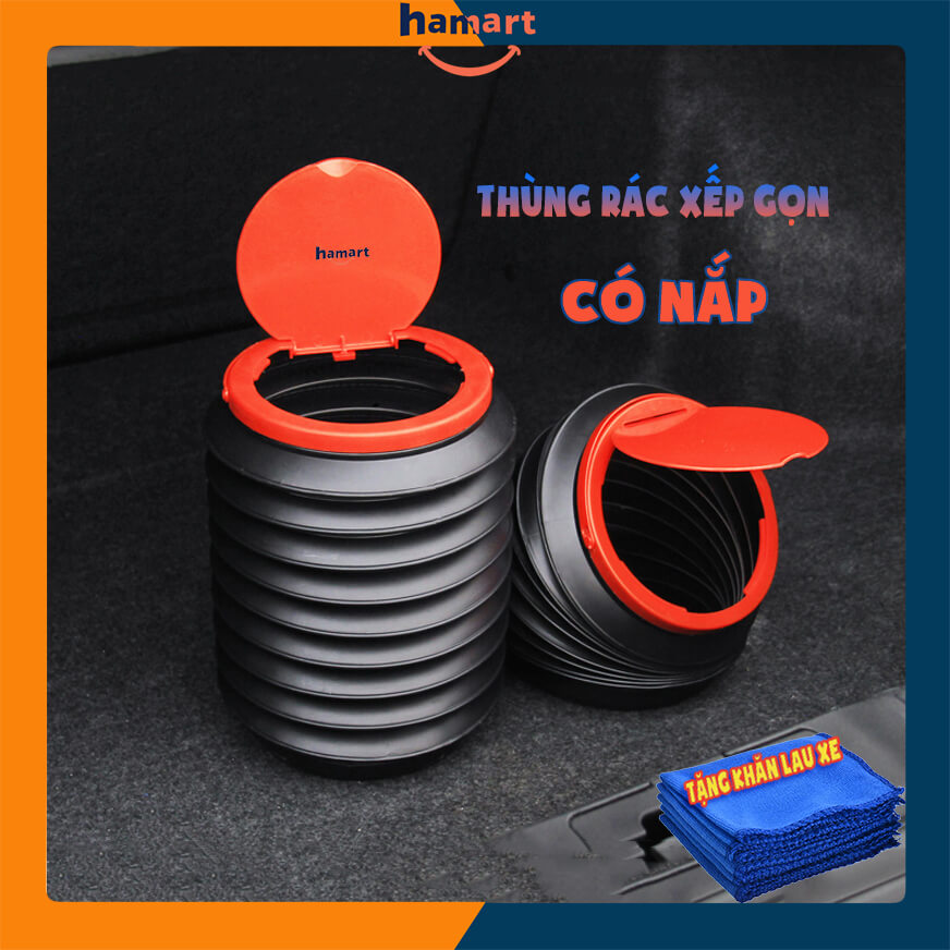 Thùng Rác Gấp Gọn Hamart Dung Tích 4L Siêu Tiện Lợi Dùng Trên Xe Hơi & Mọi Nơi