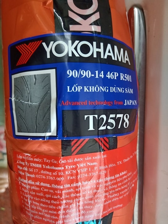 Lốp xe máy YOKOHAMA 90/90-14