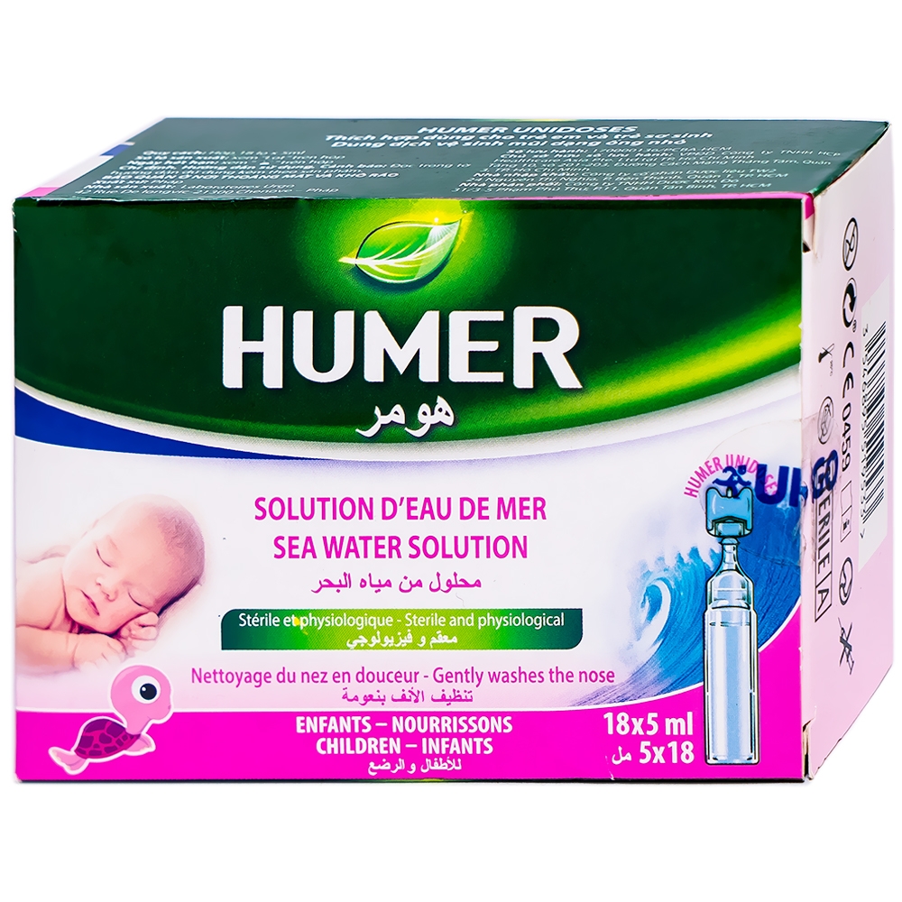 Xịt mũi Humer - Vệ sinh mũi, giảm nghẹt mũi, sổ mũi, viêm mũi
