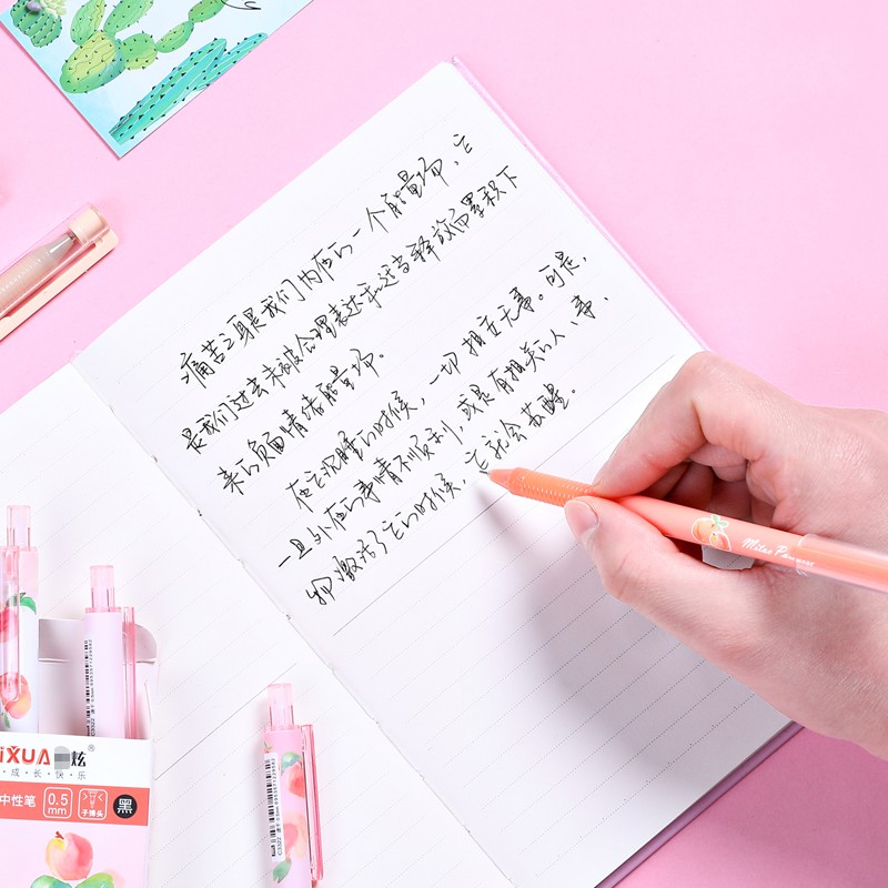bút hàn quốc hình trái đào