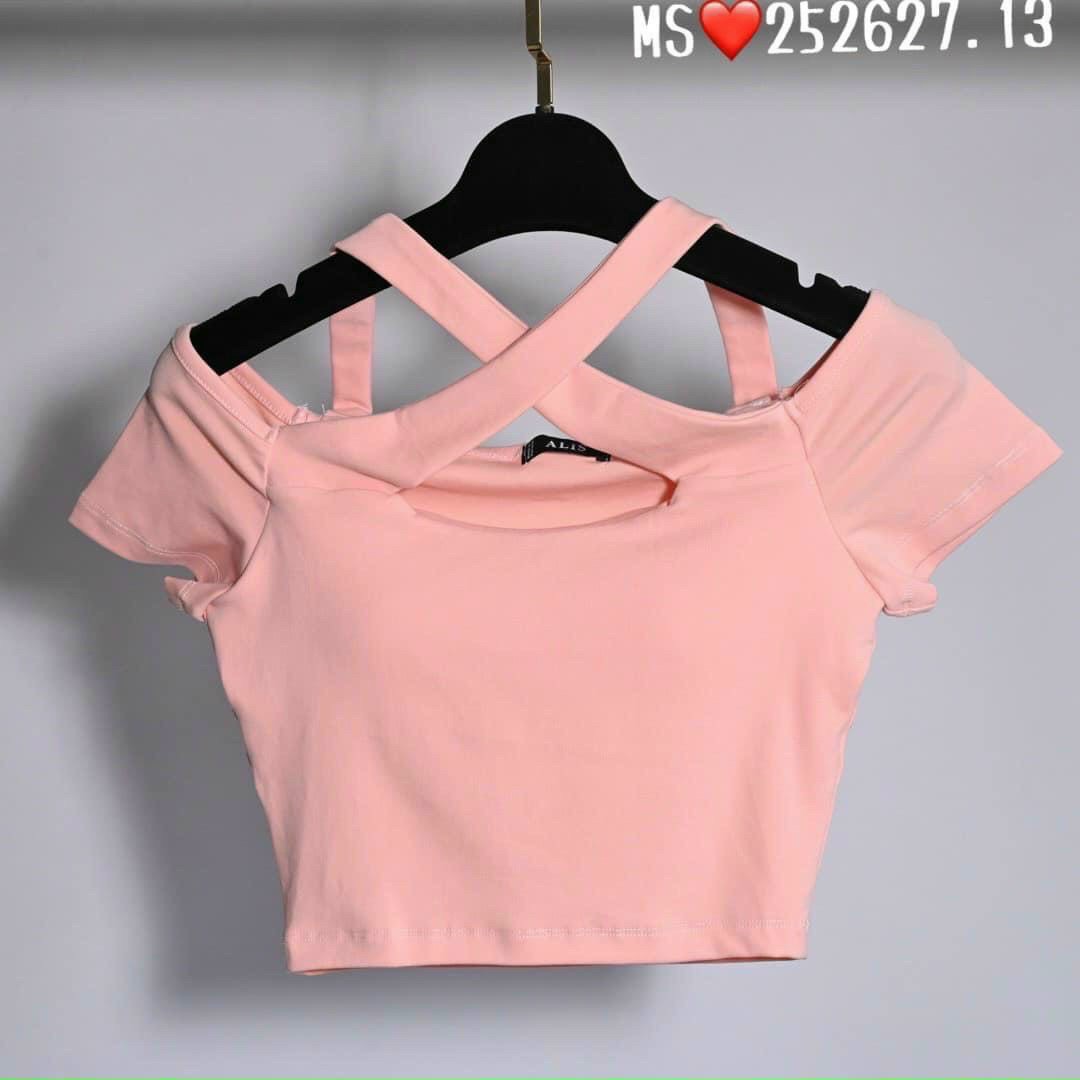 Áo borip croptop cổ kiểu đan dây xinh xắn ttkxa0206