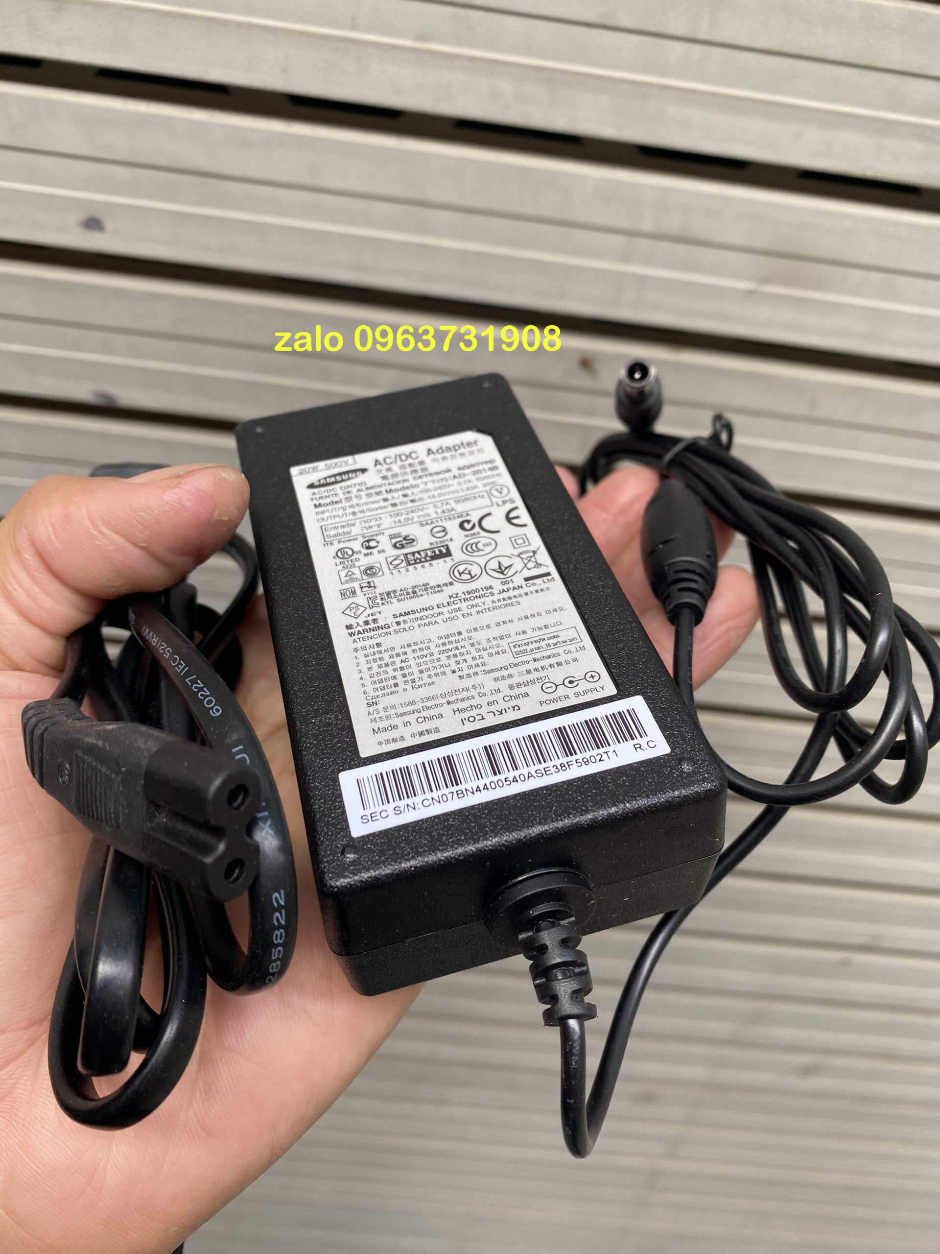 Adapter nguồn màn hình samsung 14v 1.43A