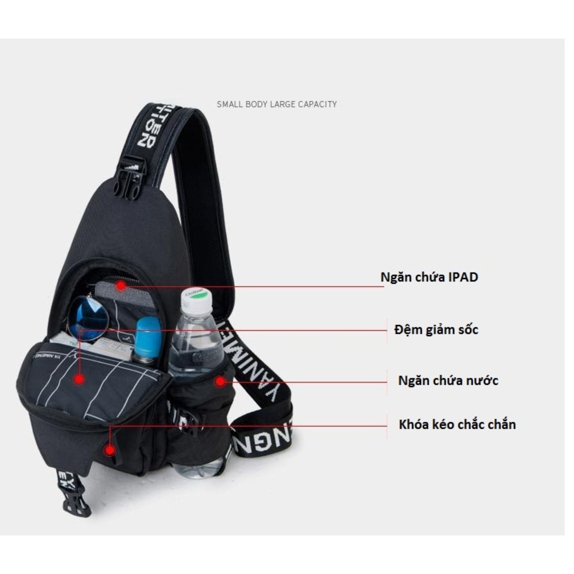 Túi đeo chéo 1 QUAI thể thao du lịch XIN9