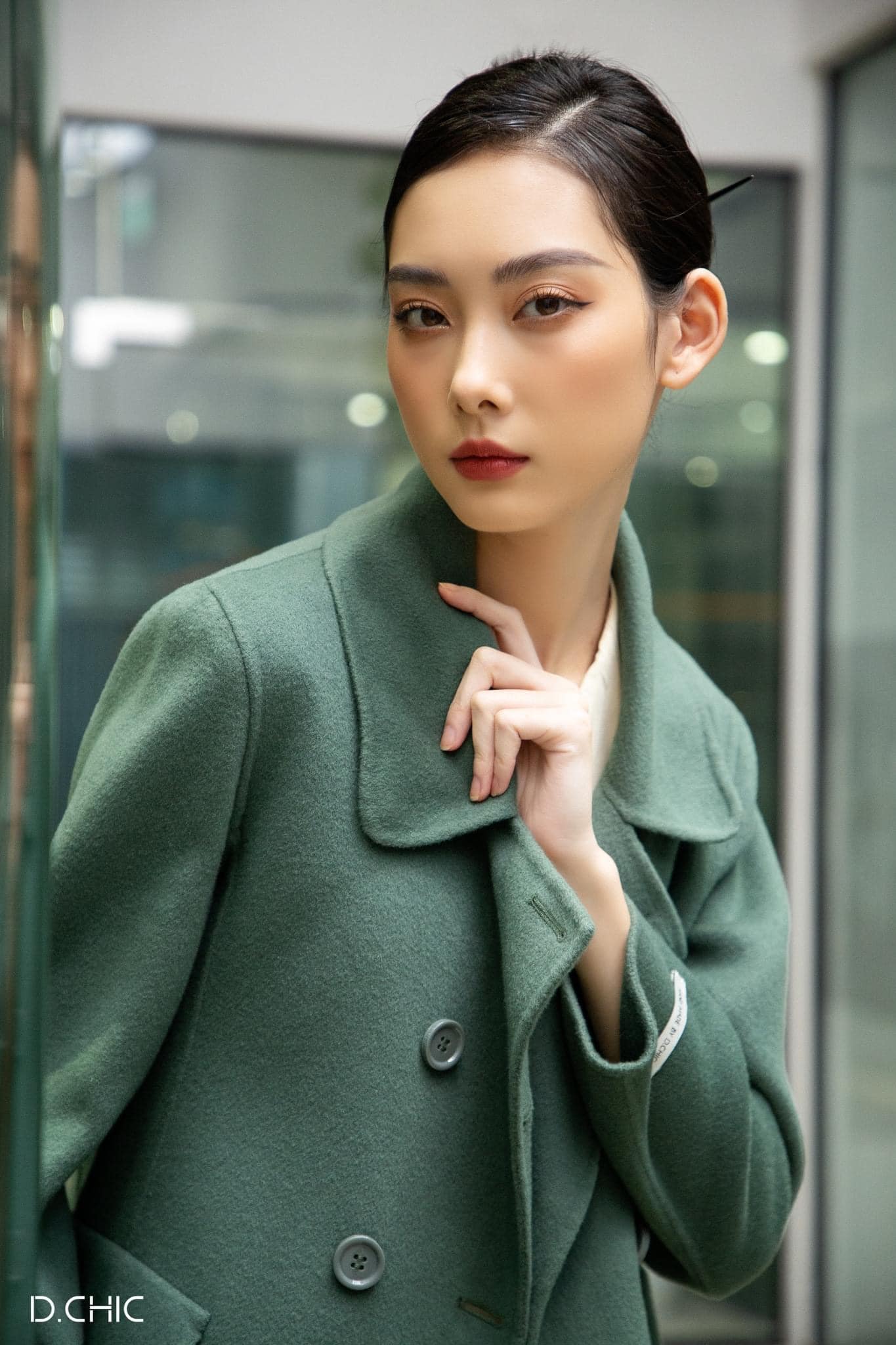 D.CHIC Măng tô dạ Handmade dài cổ Trendcoat   MS: 980151