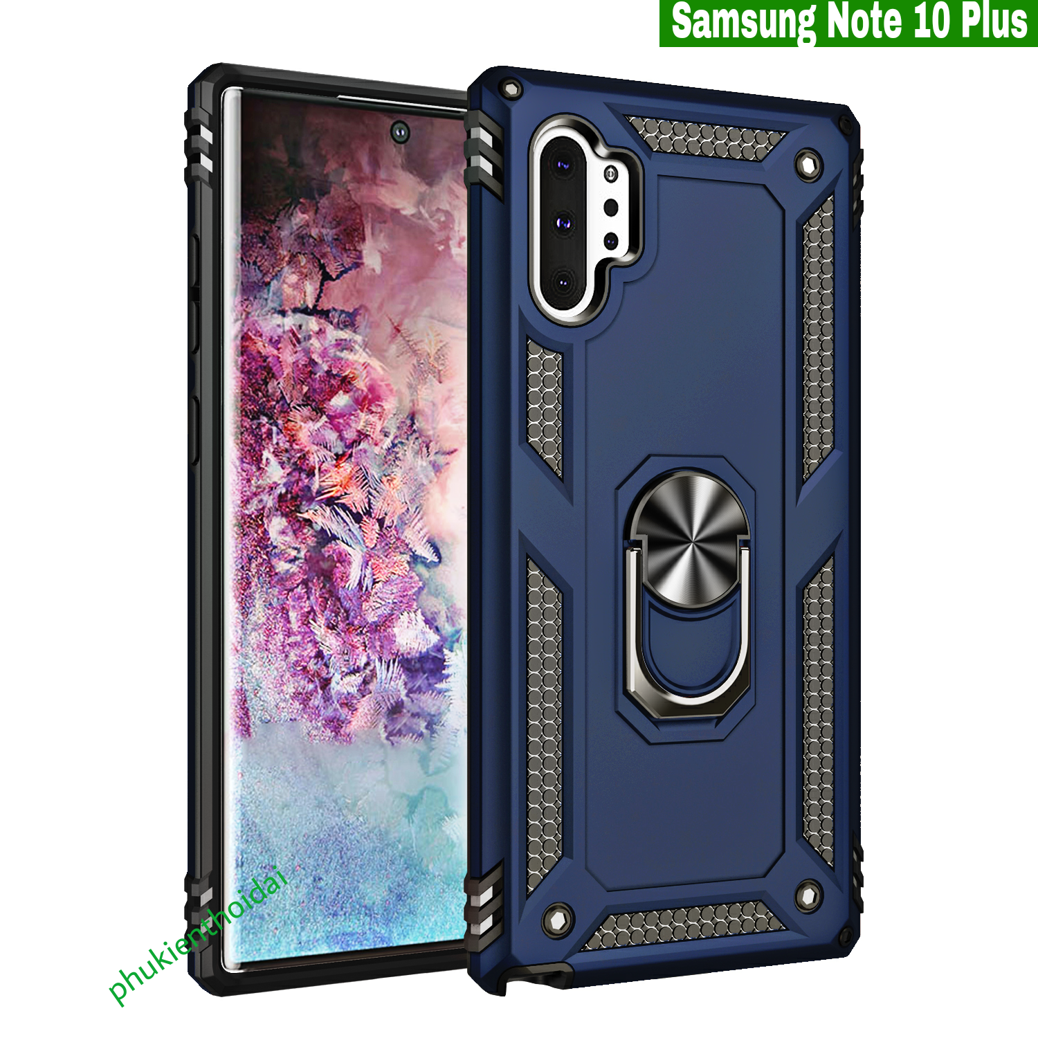 Ốp lưng Samsung Note 10 Plus chống sốc quân đội nhẫn Iring cao cấp