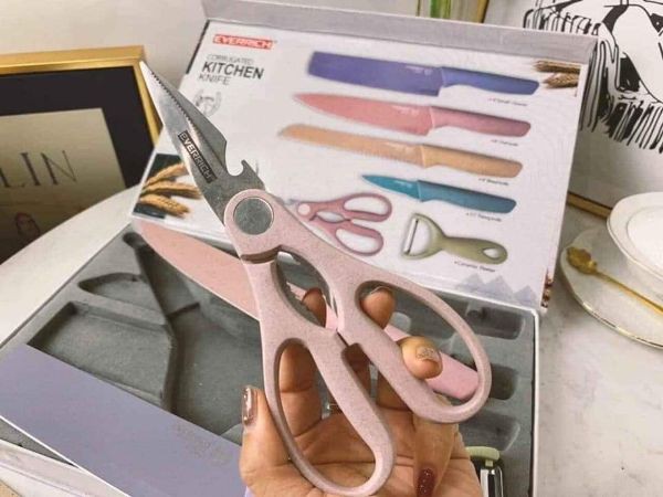 Bộ dao kéo lúa mạch- sét 6 món - bộ dao kéo lúa mạch everrich