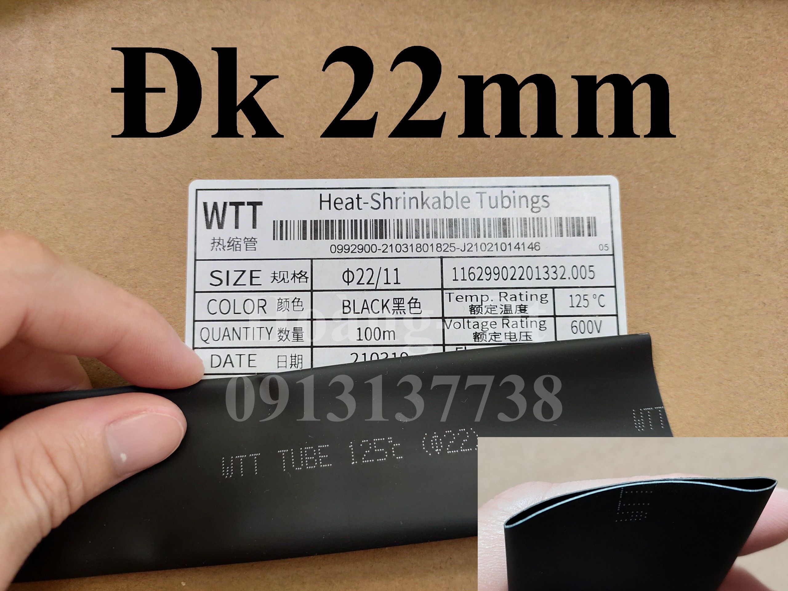 Ống gen co nhiệt WTT (phi 1 đến phi 30)