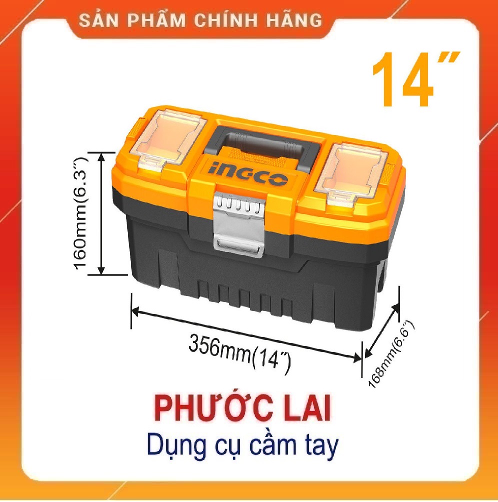 Hộp đựng đồ nghề khóa kim loại ingco