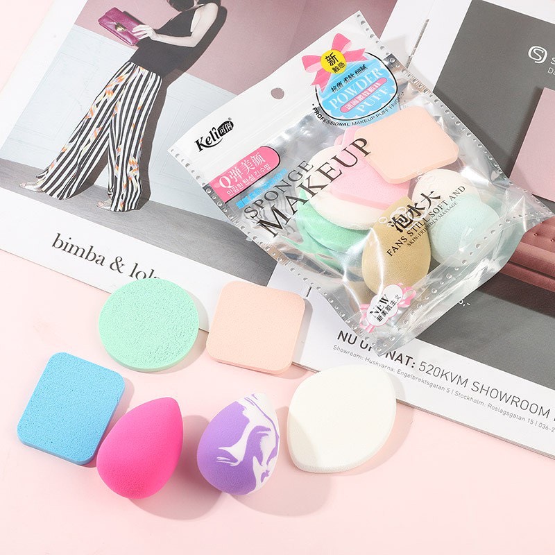 Set 6 bông mút trang điểm