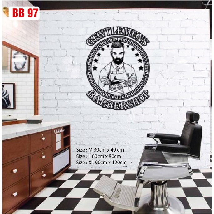Decal dán làm đẹp cửa tiệm Barber và Salon P7