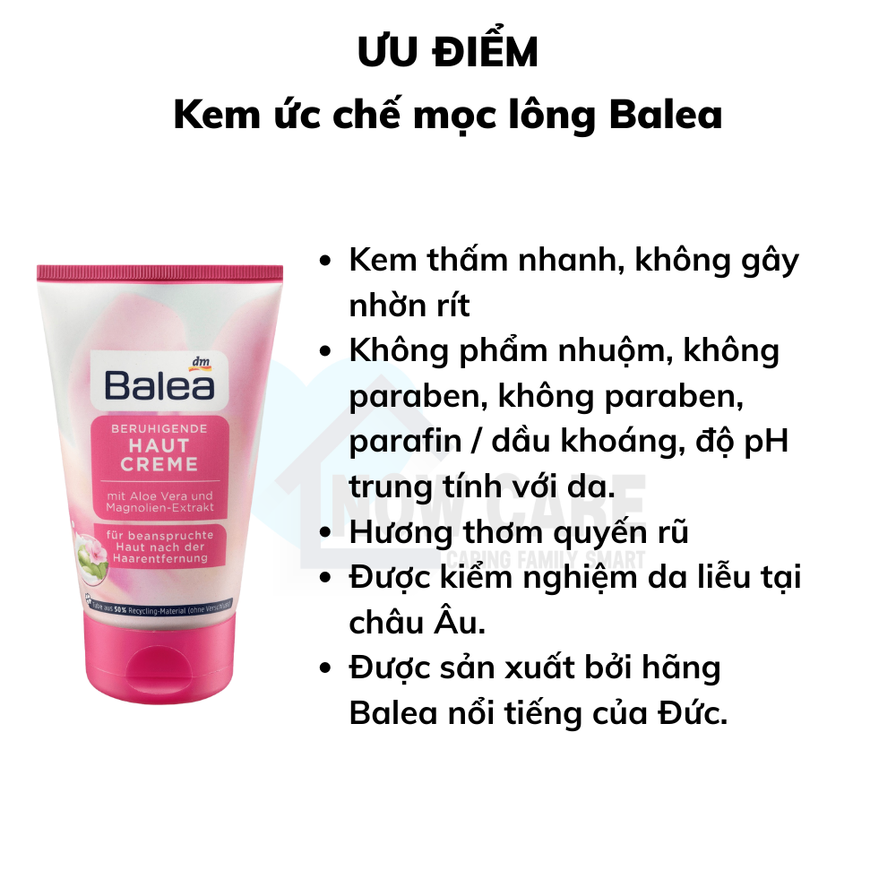 Kem ức chế mọc lông Balea Đức tuýp 125ml