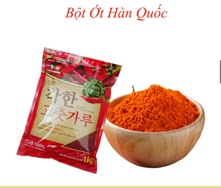 ỚT BỘT HÀN QUỐC LOẠI 500GR- NONG WOO ( Loại ngon )- vảy