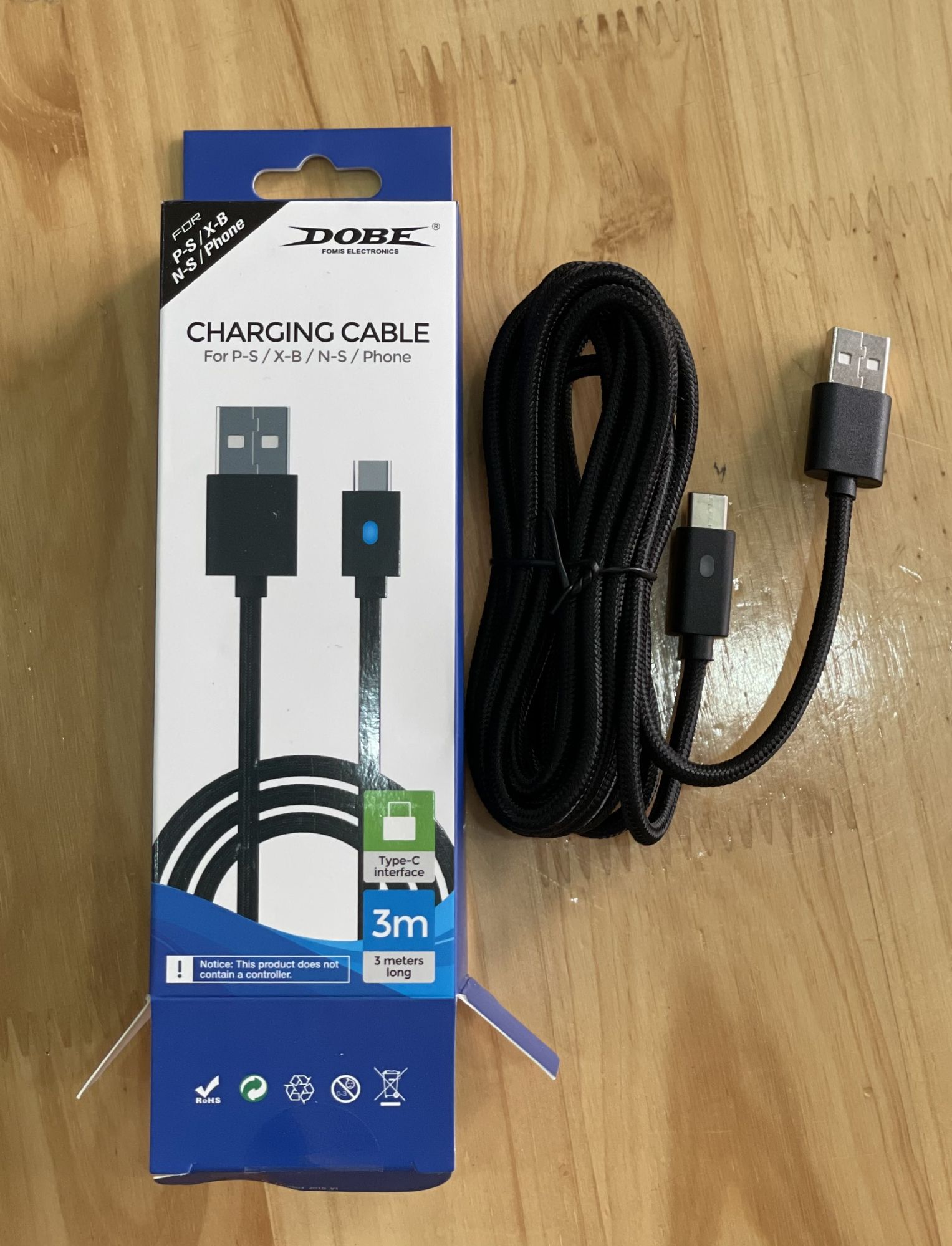 cáp type C dài 3m cho ps5/xbox one x/ nintendo switch