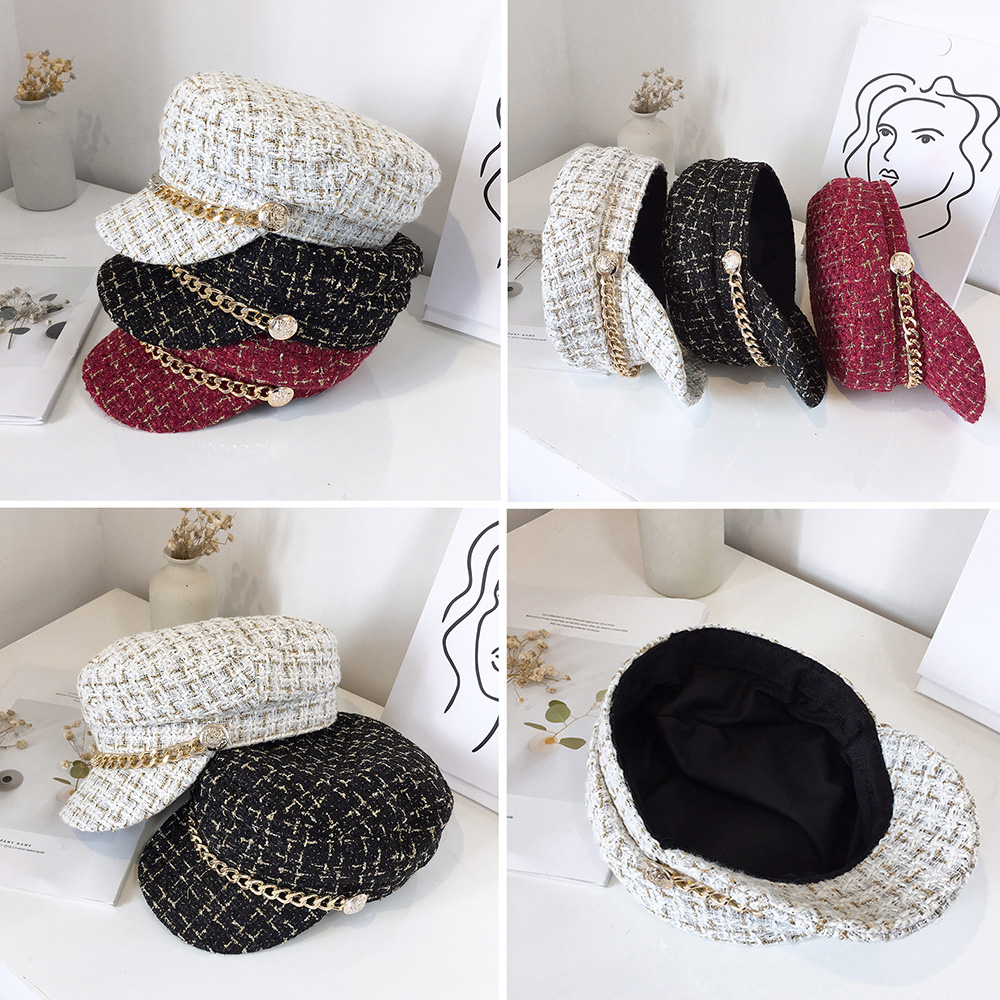Nón Nồi Dạ Thủy Thủ Phối Xích Siêu Hot Korea Trend - 100style