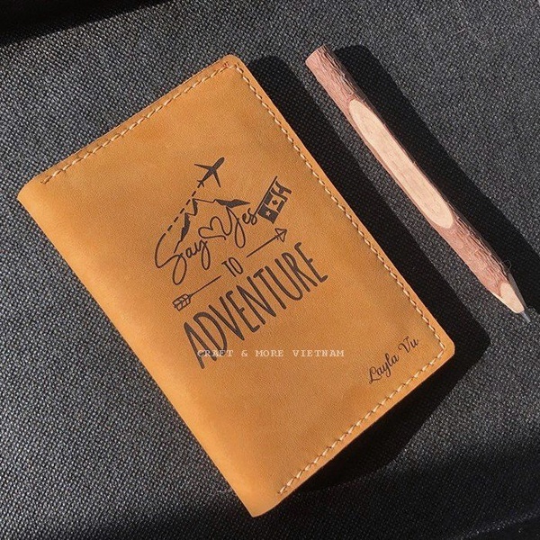 Ví đựng hộ chiếu passport cover da thật handmade