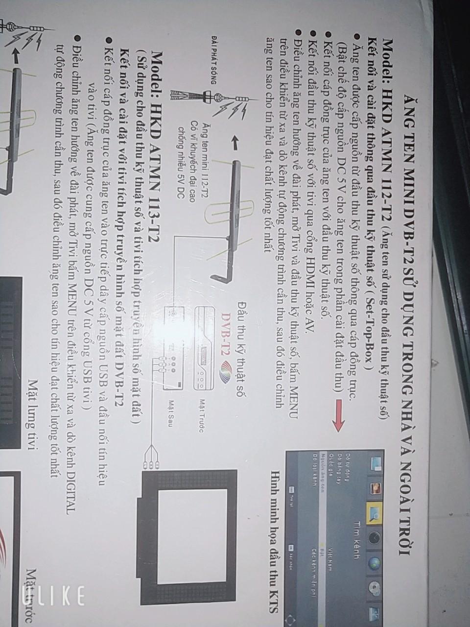 Anten DVB T2 ngoài trời - Hoàng Kiến Đạt