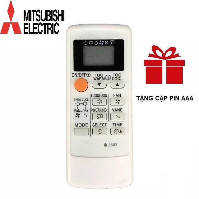 Remote máy lạnh mitsubishi electric inverter mp04a mặt đen - điều khiển điều hòa mitsubishi