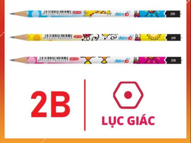 [HCM]Hộp 10 chì 2B Thiên Long-GP03