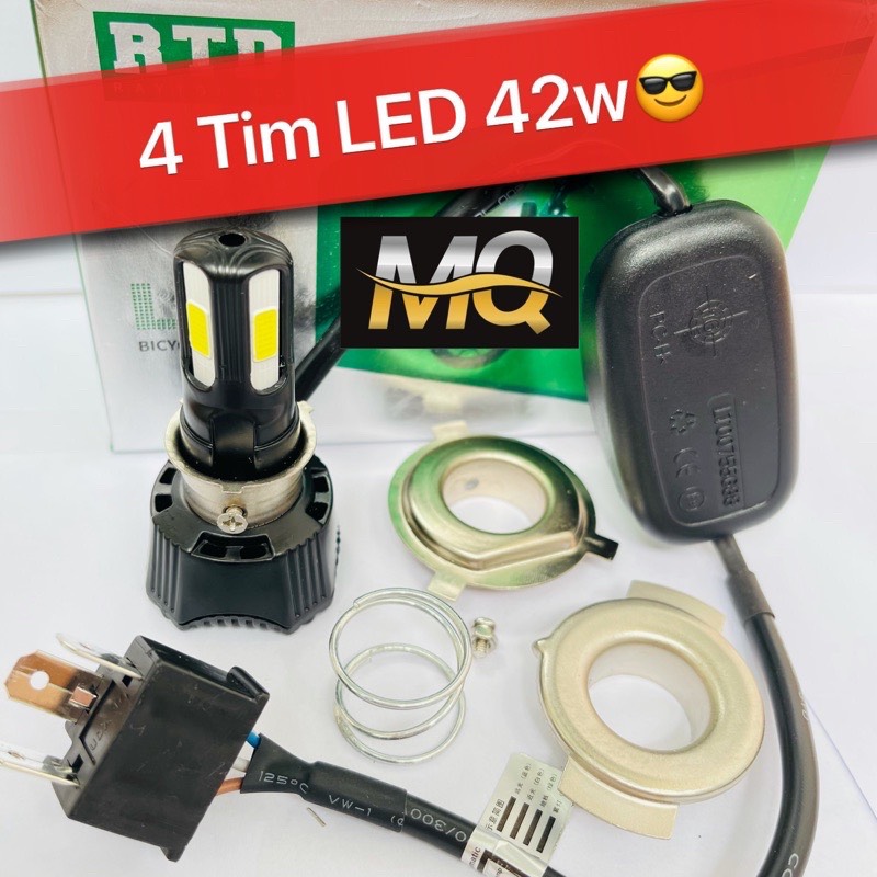 ĐÈN PHA LED C6 3 TIM LED H4 (GIÁ 1 BÓNG)