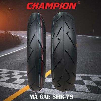 Vỏ lốp xe champion thailand size zin cho scoopy zoomer gai rosso sport 100/90-12 và 110/90-12 mã shr78 . dochoixemay