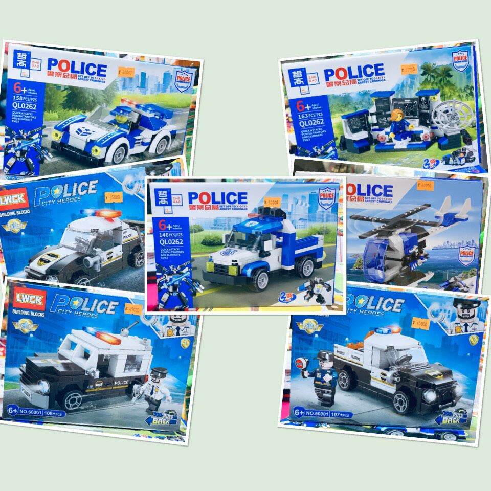 [MUA 2 GIẢM 5%][HCM]Đồ chơi lắp ráp xe police nhiều mẫu