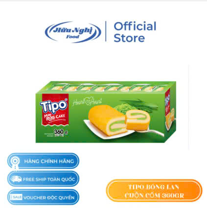 Bánh Bông Lan Tipo Cuộn Cốm 360g