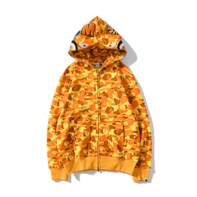 Áo khoác nam áo hoodie nam áo khoác hoodie nam Áo khoác có mũ trùm và khóa kéo tay dài/ Áo thun BAPE thời trang cho nam
