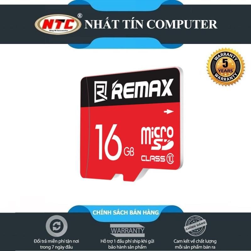 Thẻ nhớ microSDHC Remax 16GB Class 10 80MB/s - Bảo hành 5 năm (Đỏ)