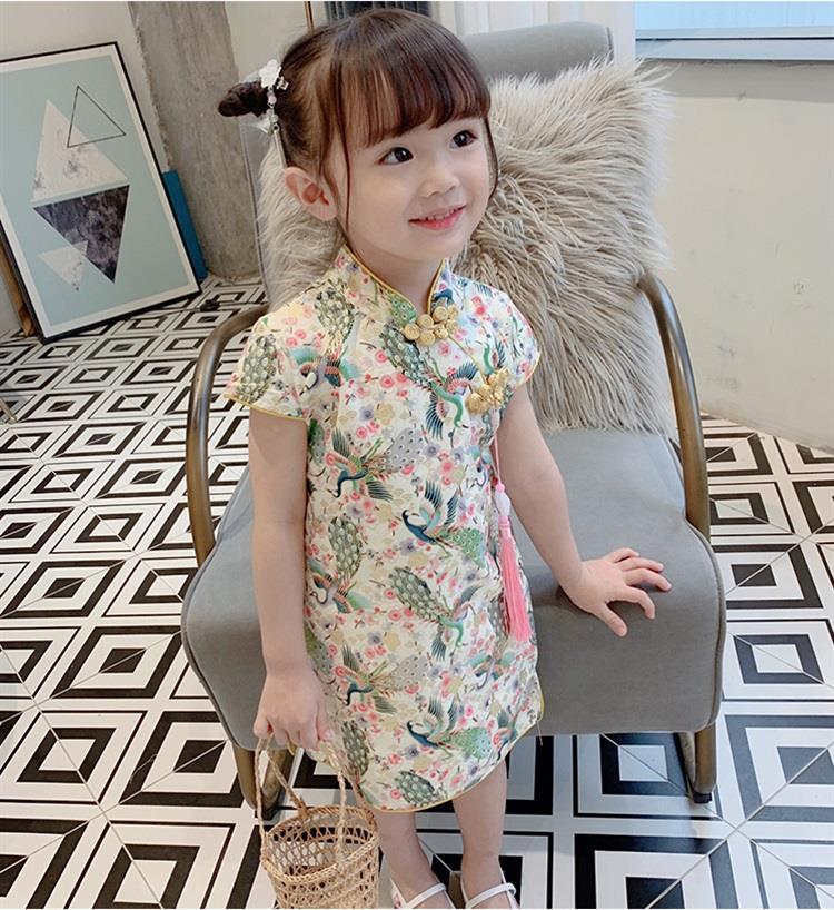 Váy Đầm Sườn Xám Cách Tân Cho Bé Gái ( 1 đến 5 tuổi)