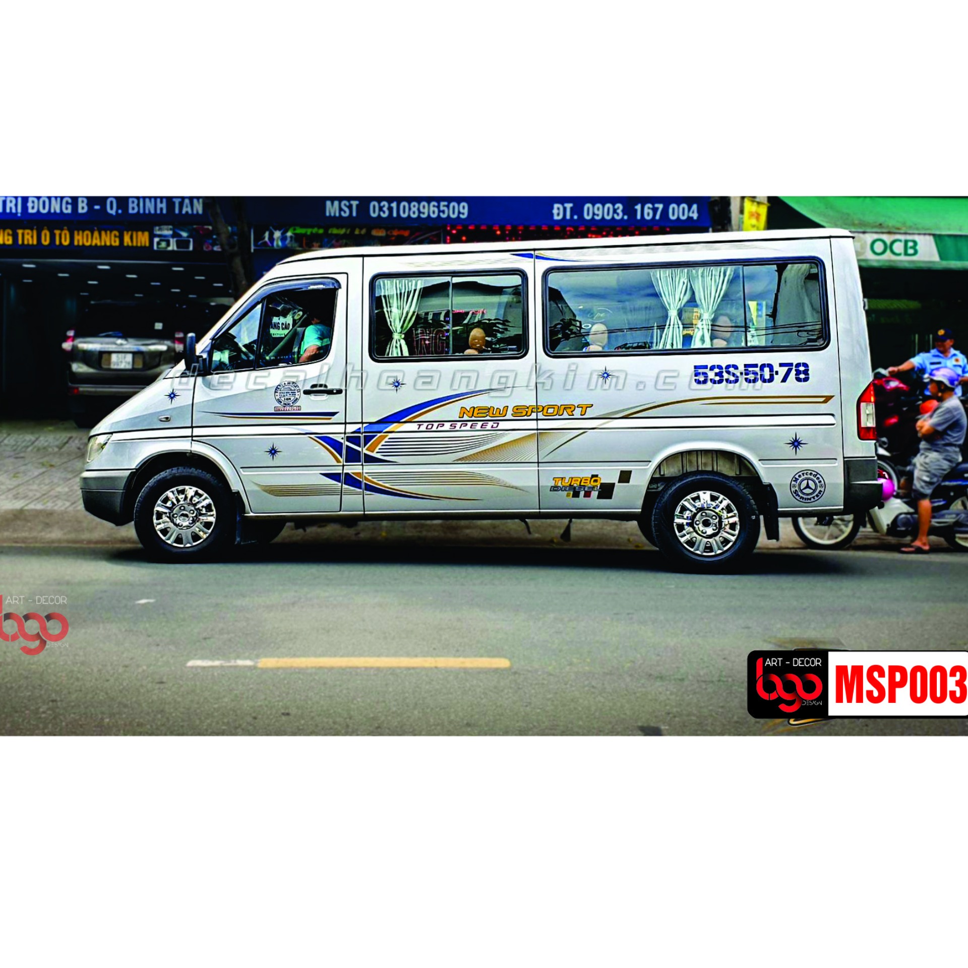 Tem xe Mercedes Sprinter - MSP003