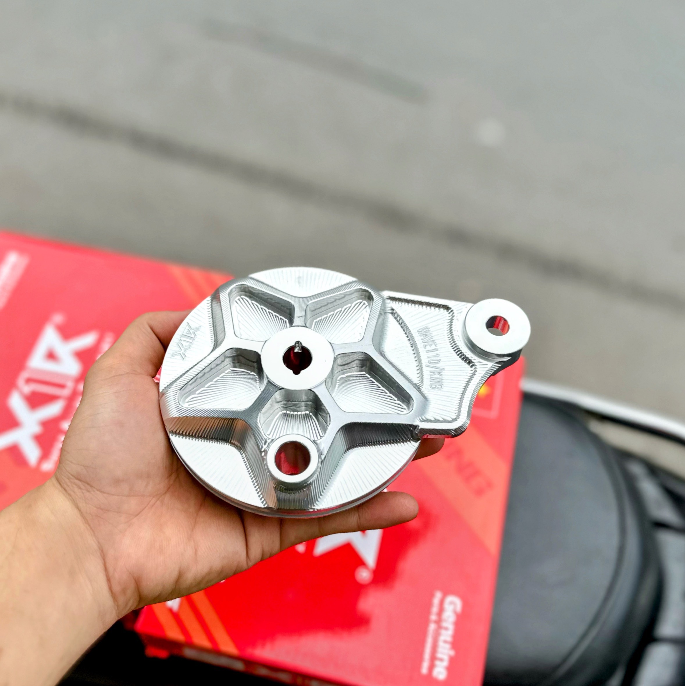 Má đùm nhôm cnc Tep Racing Sirius 110 - Exciter 135 chính hãng