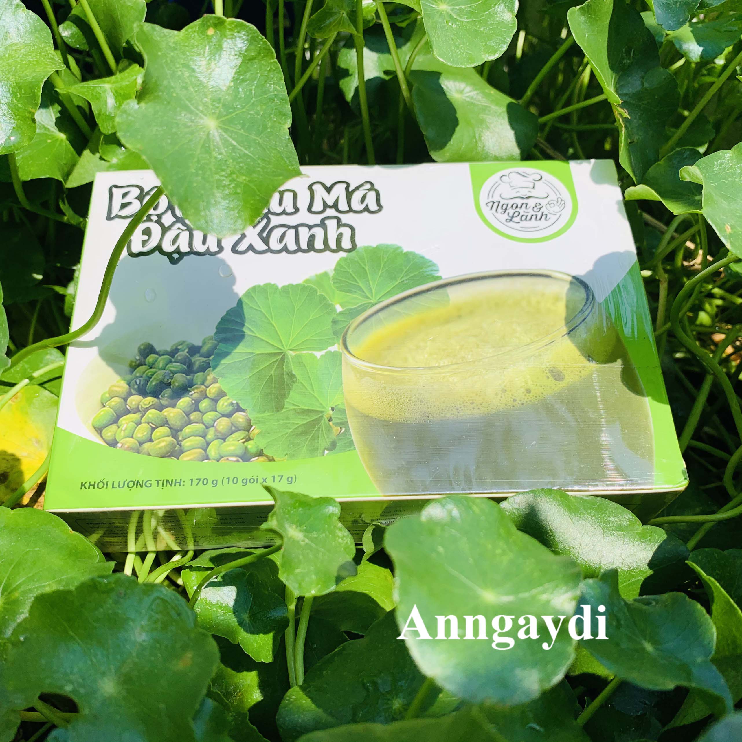 Bột Rau Má Đậu Xanh Ngon&Lành 170g (17g x 10 gói)