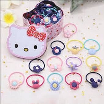 Set 2 vỉ - 20 dây buộc tóc cho bé gái
