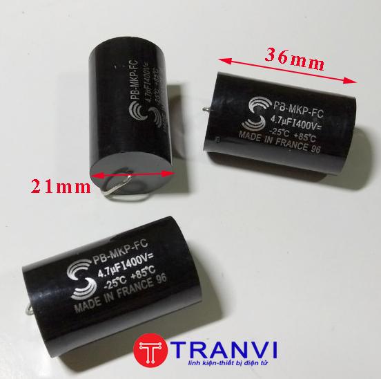 TỤ PHÂN TẦN LOA TREBLE 4,7MF 400V-BỘ 2 CÁI