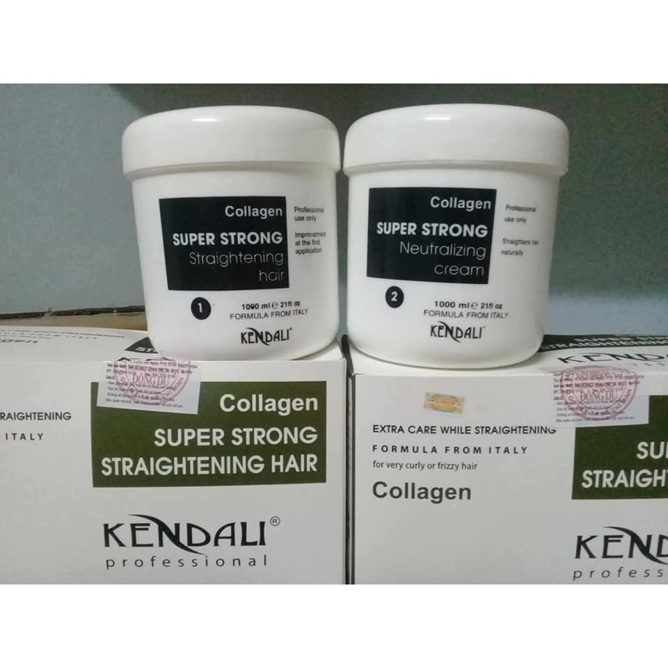 {Chính hãng}Kem duỗi tóc siêu bóng mượt và siêu thẳng COLLAGEN KENDALI 1000mlx2